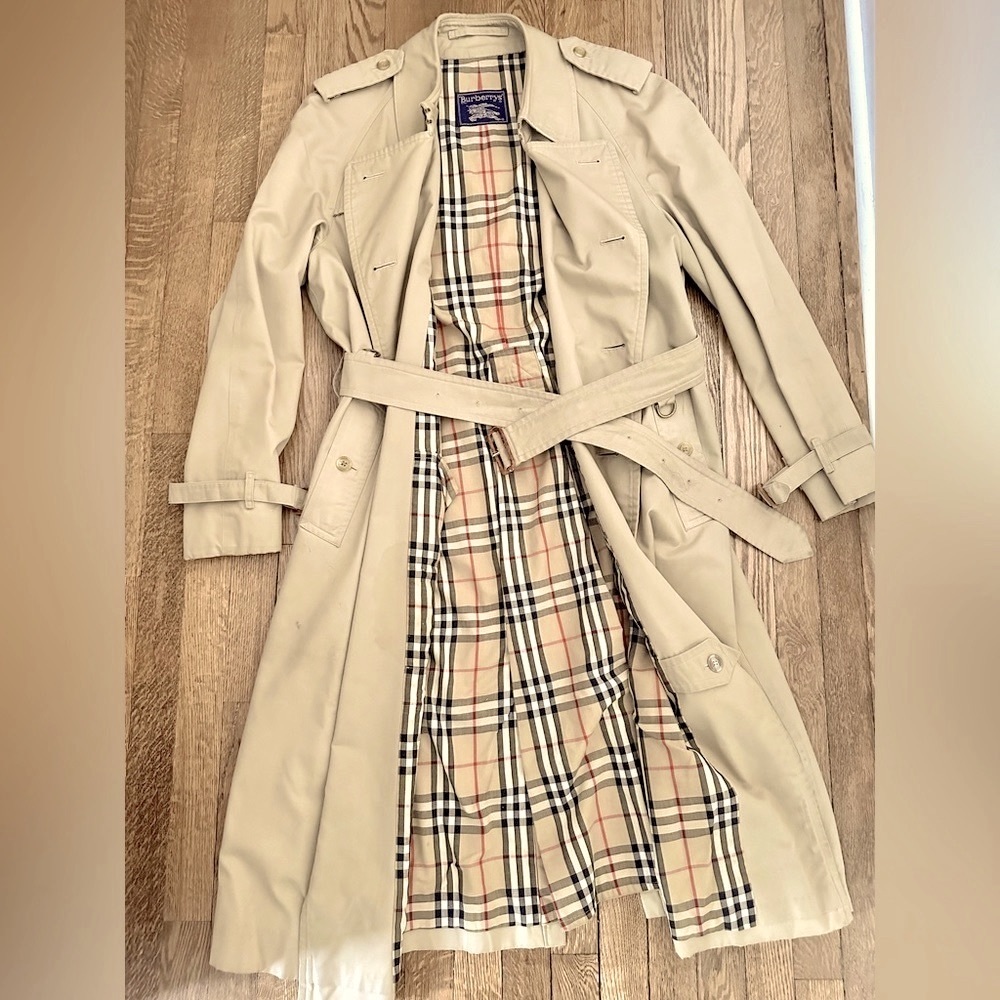 Vintage Burberry Kensington Trench Coat Nova Check